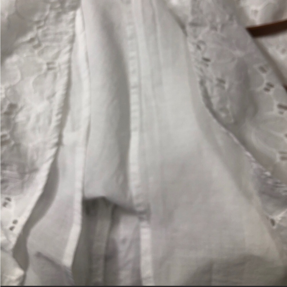 B. Darlin Short White Mini Dress Eyelet Lace Fit & Flare Cutout Back Sz 7/8 - Picture 10 of 12
